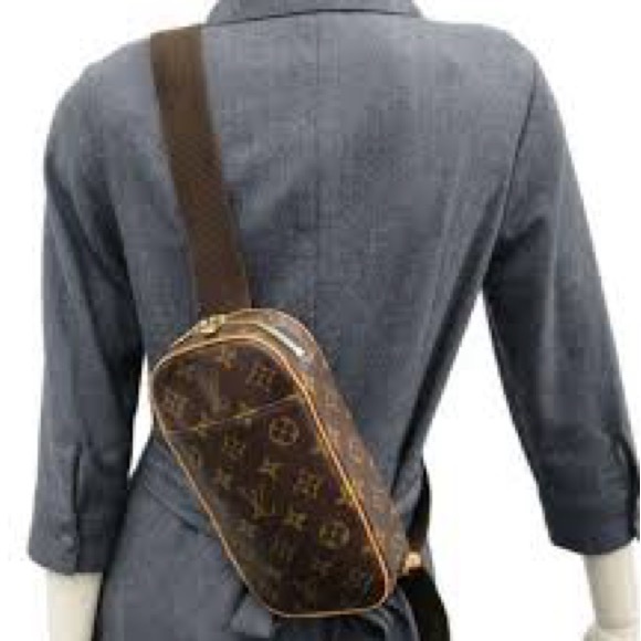 LOUIS VUITTON Monogram Pochette Gange Bum Bag Fanny Pack Waist Belt Body Bag - Picture 2 of 9